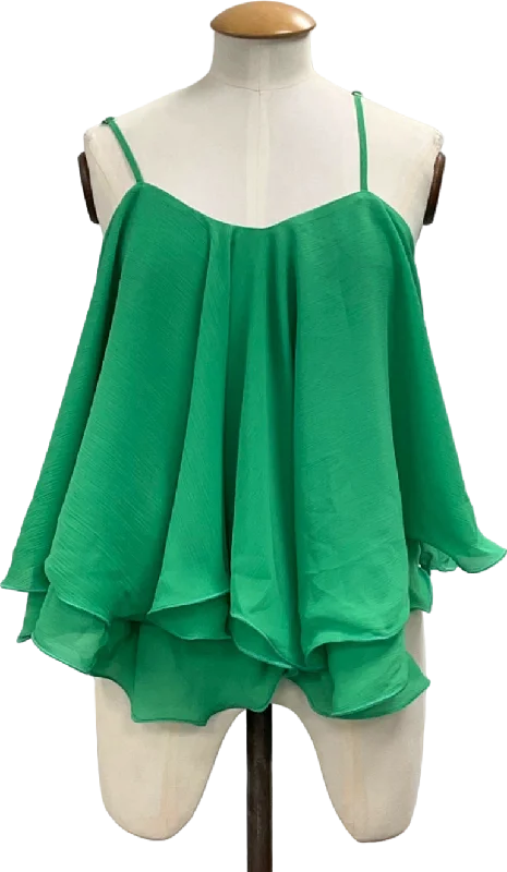 Women's Hooded SweatersCoast Green Sleeveless Layered Top UK 8