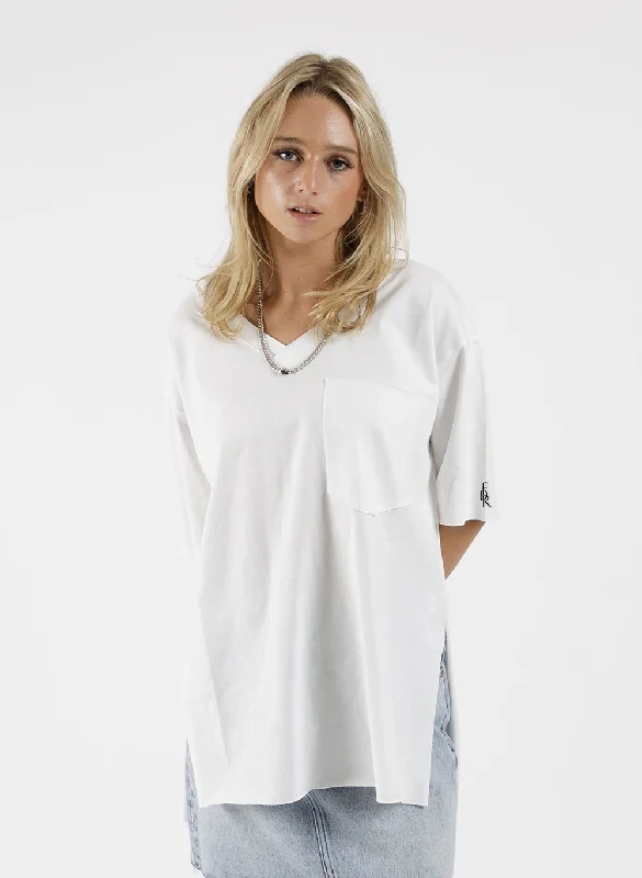 Women's Blouse with U-Shaped CollarForward Tee - FDR