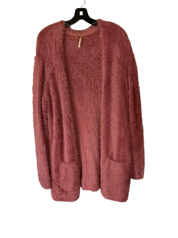 Women's V-Shaped Collar SweatersSweater Cardigan By Free People In Pink, Size: S