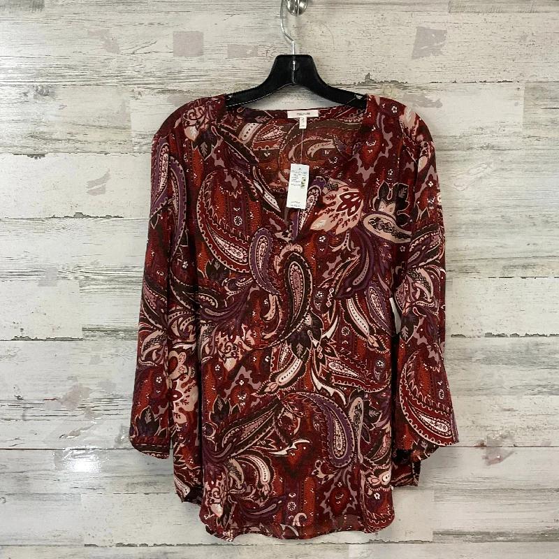 Women's Blouse for ChurchBlouse 3/4 Sleeve By Maurices In Red, Size: Xxl