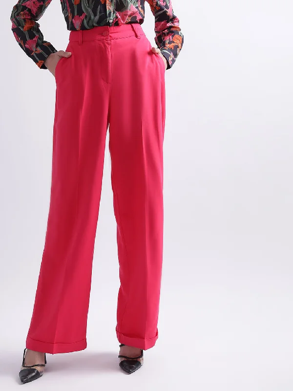 Women's Blouse with Peter Pan CollarGant Women Relaxed Flared High-Rise Pleated Parallel Trousers