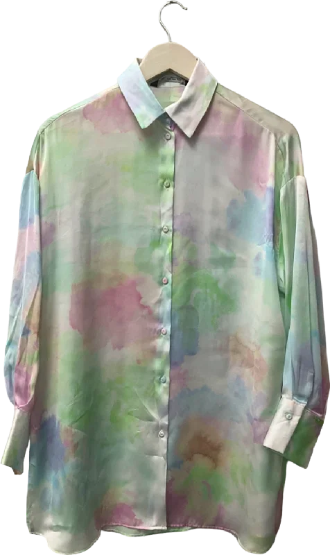 Women's Fine Gauge SweatersZARA Multicolour Watercolour Print Shirt UK 8