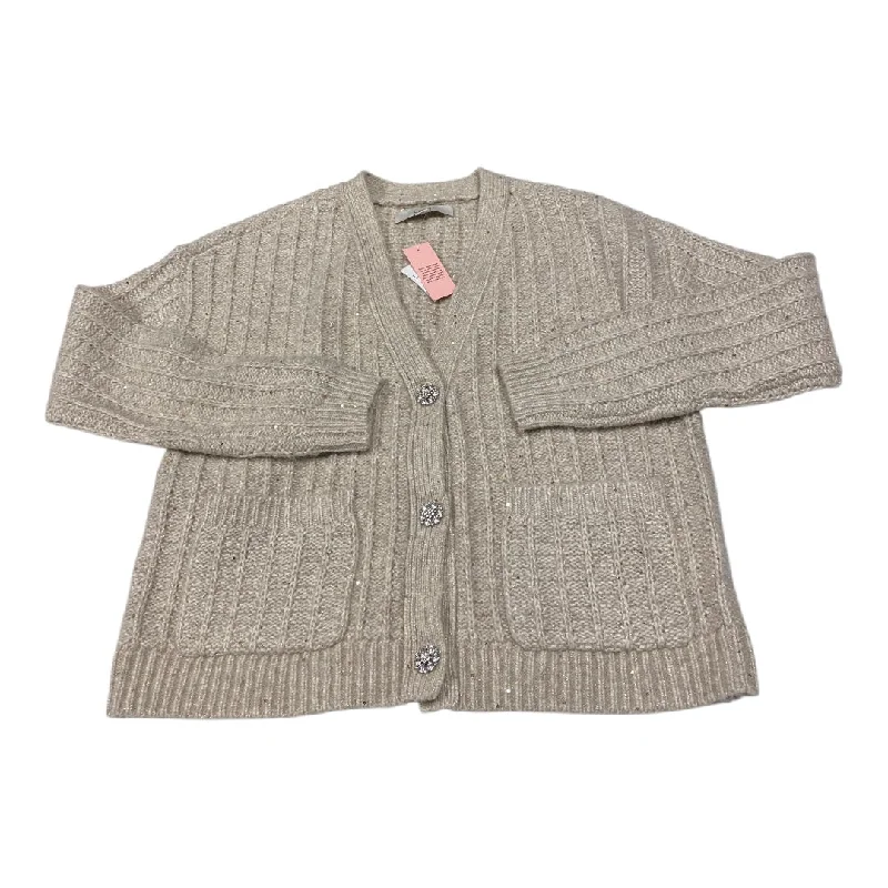 Women's Albanian Wool SweatersSweater Cardigan By Loft In Tan, Size: S