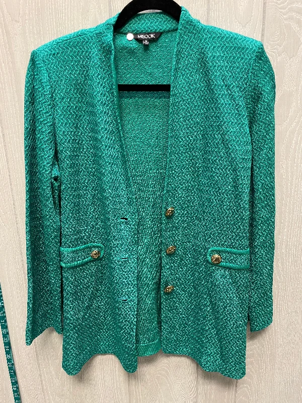 Women's Zip-Up SweatersSweater Cardigan By Misook In Green, Size: M