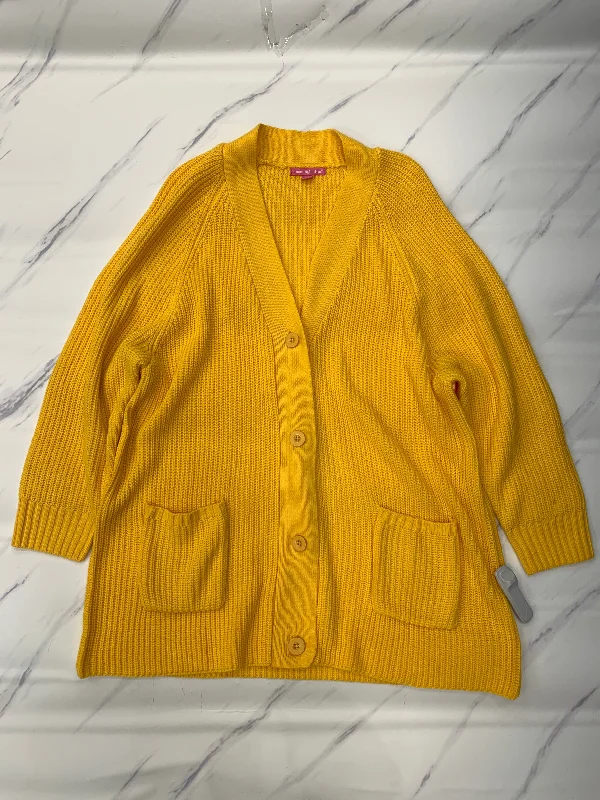 Women's Slovak Wool SweatersSweater Cardigan By Woman Within In Yellow, Size: 2x