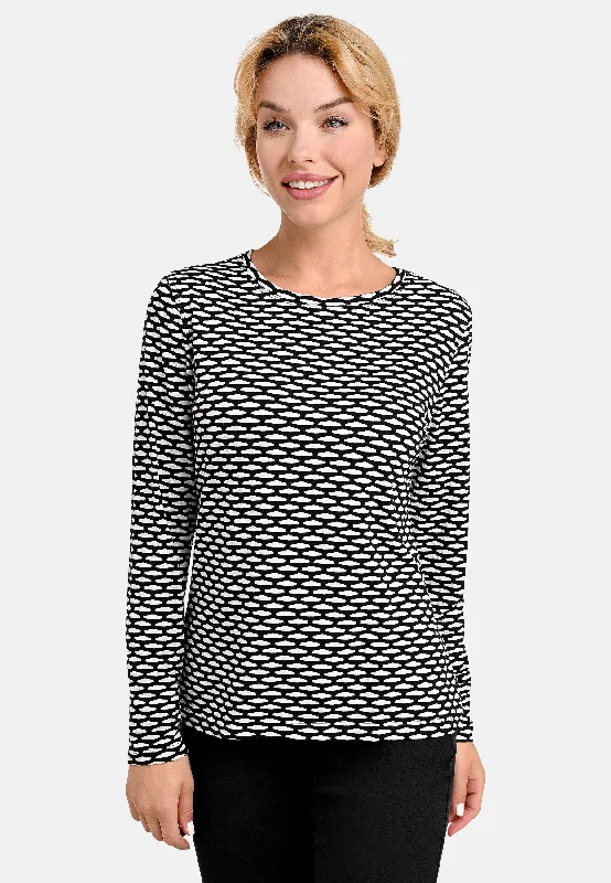 Women's Blouse with TasselsTexture Long Sleeve Top