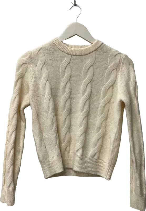 Women's Knitted SweatersMNG Cream Cable Knit Jumper UK XS