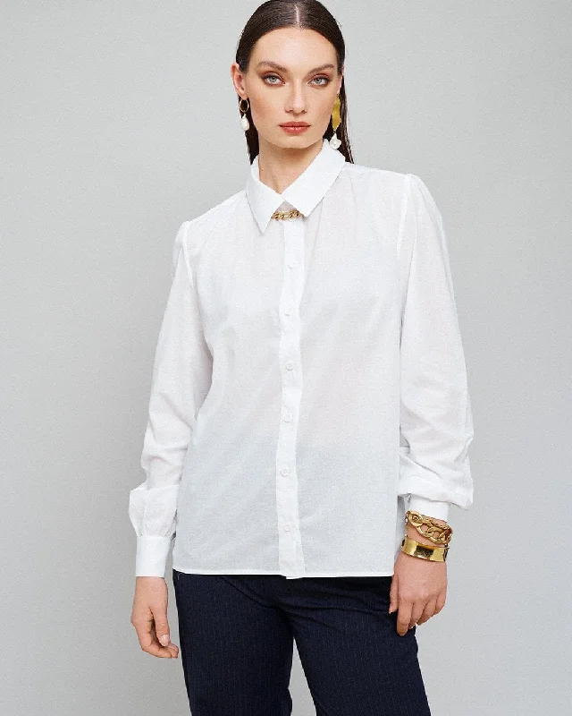 Women's Blouse with Low CollarThe Sheer Shirt