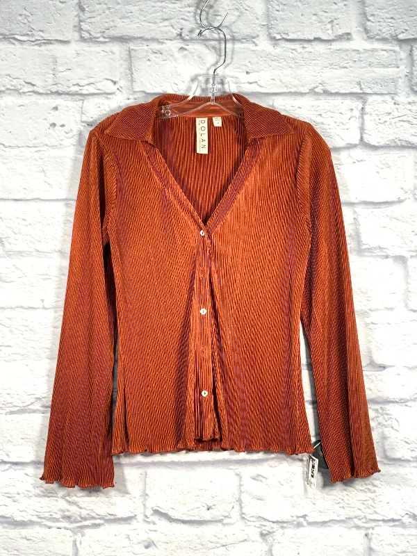 Women's Blouse for PartyBlouse Long Sleeve By Dolan Left Coast In Orange, Size: Xs