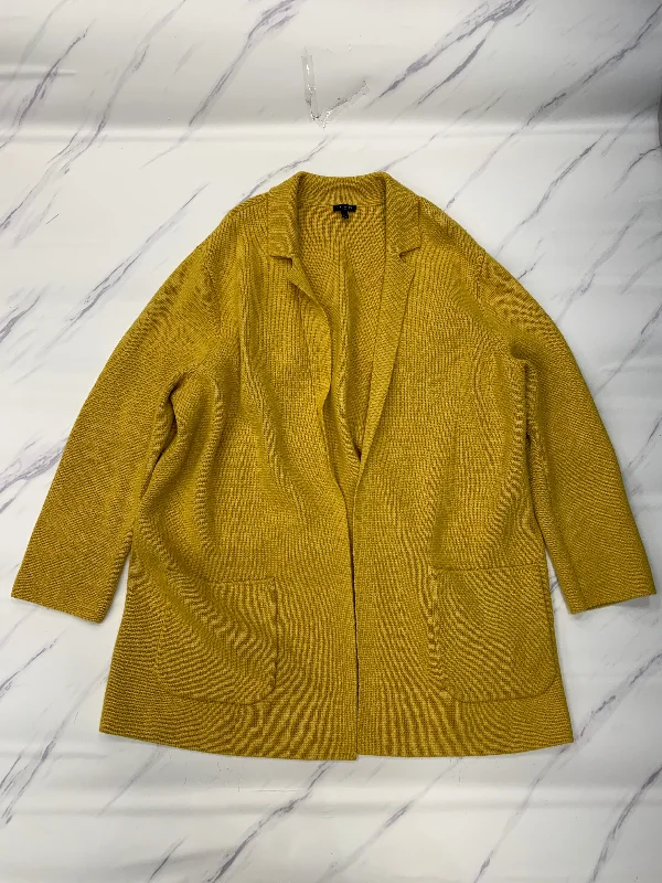 Women's Lithuanian Wool SweatersSweater Cardigan By Talbots In Yellow, Size: 2x