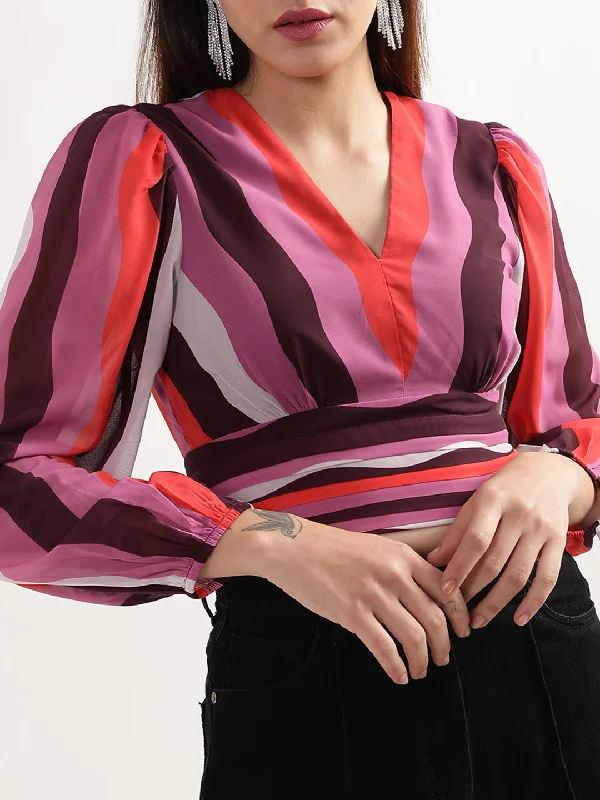 Women's Silk BlouseCentre Stage Women Multi Top