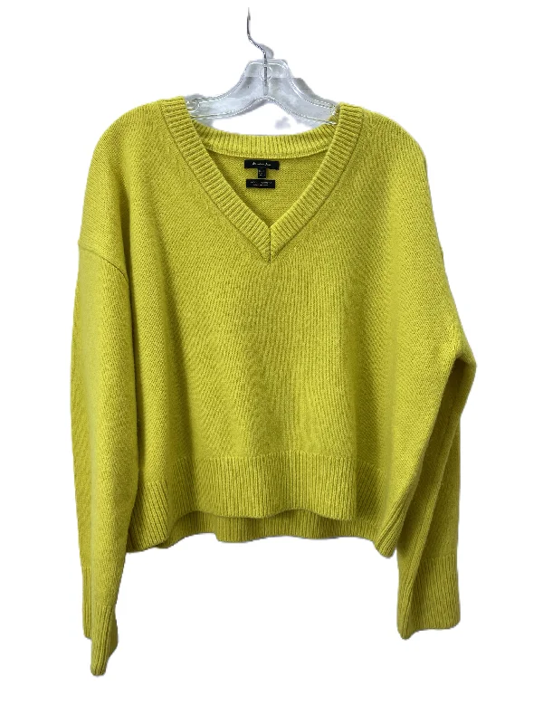 Women's Wide Collar SweatersSweater By Mossimo Dutti In Yellow, Size: L