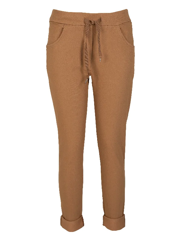 Women's Jodhpurs with Boat CollarCARMEN VAN trousers - Sand