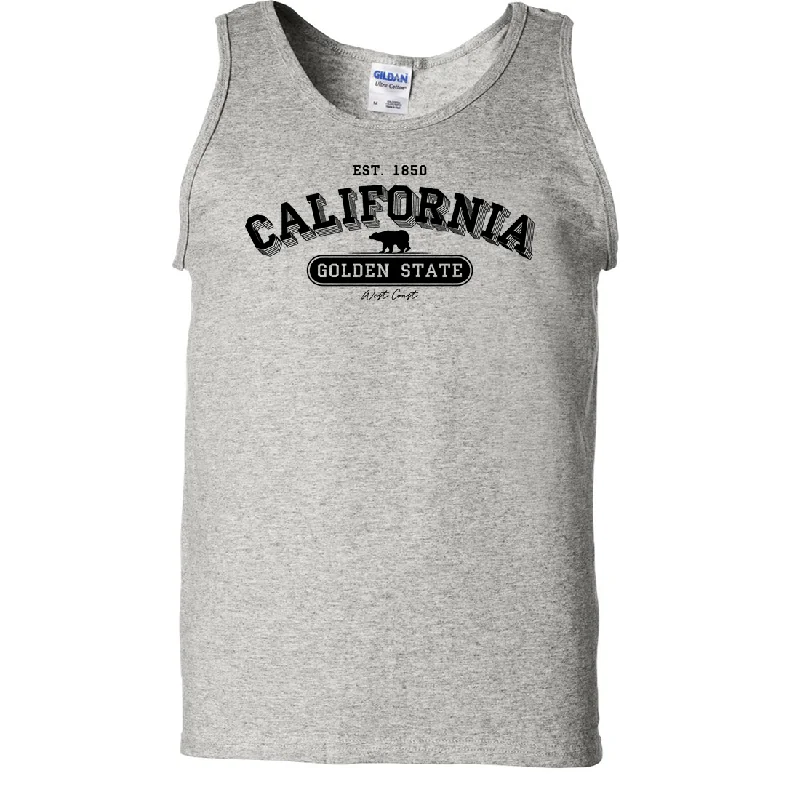 Women's Hooded Sweatshirts with Plaid LiningCalifornia Golden State 1850 Asst Colors Tank Top