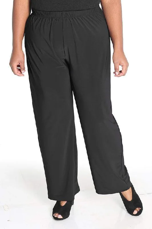 Women's ChinosVikki Vi Jersey Black Pull on Pant