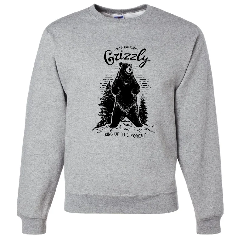 Women's Hooded Sweatshirts with Mediumweight FabricWild And Free Grizzly Crewneck Sweatshirt