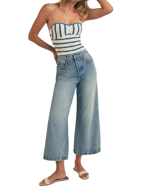 Women's Jodhpurs with Peter Pan CollarMasha Super High Rise Crop Jeans In Dublin