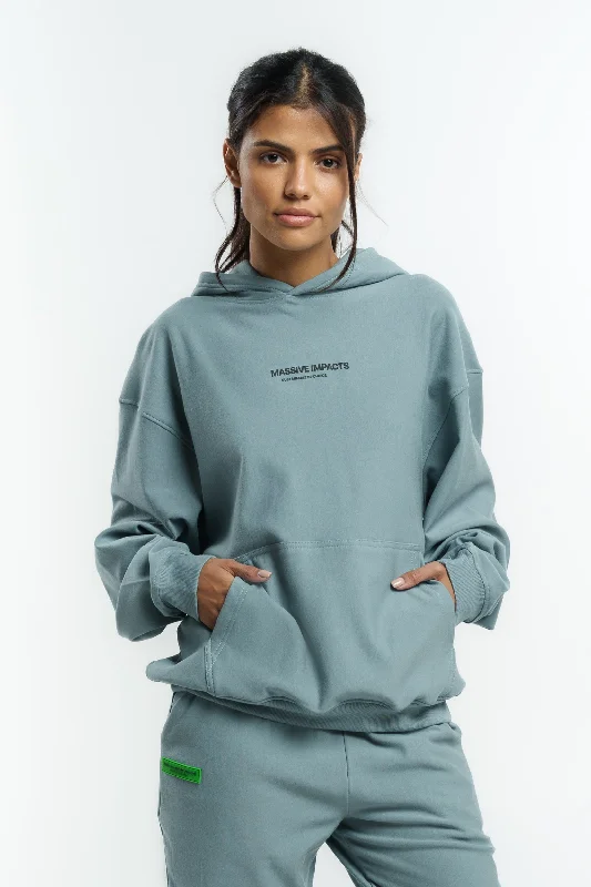 Women's Hooded Sweatshirts with Herringbone LiningS3J024MI Organic Cotton & Bamboo Oversized Hoodie