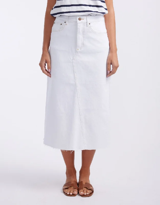 Women's Comfortable SkirtsSaskia Denim Skirt - White