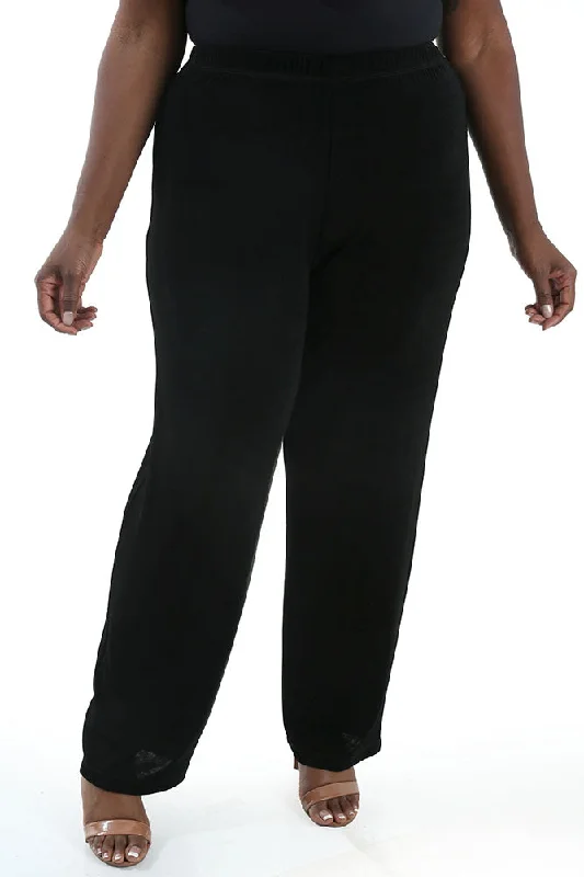 Women's Jodhpurs with Rounded CollarVikki Vi Classic Black Pull on Pant