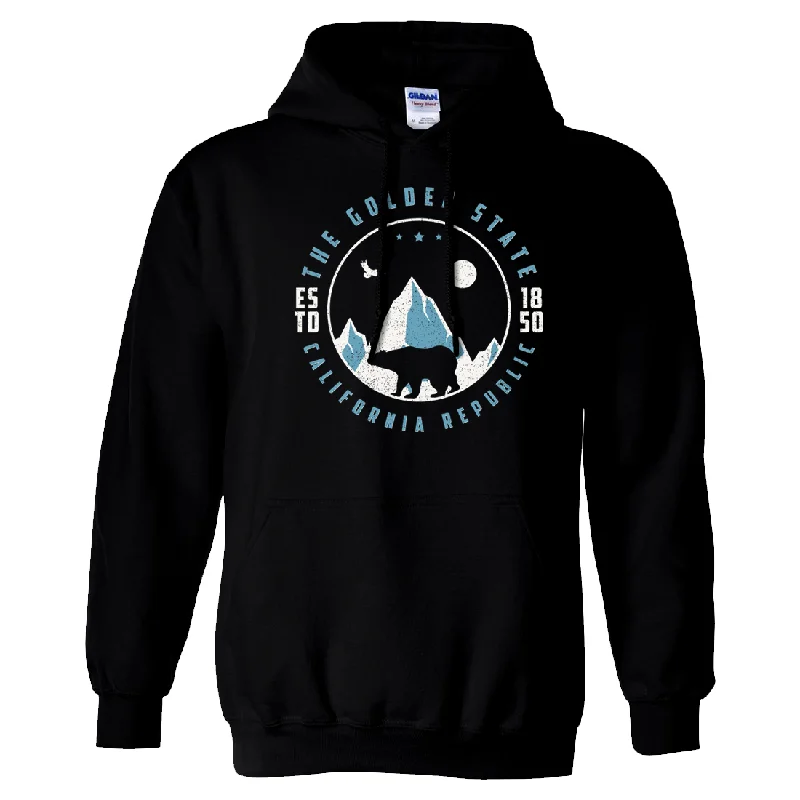 Women's Hooded Sweatshirts with Fitted SleevesSnowy California Mountains Sweatshirt Hoodie