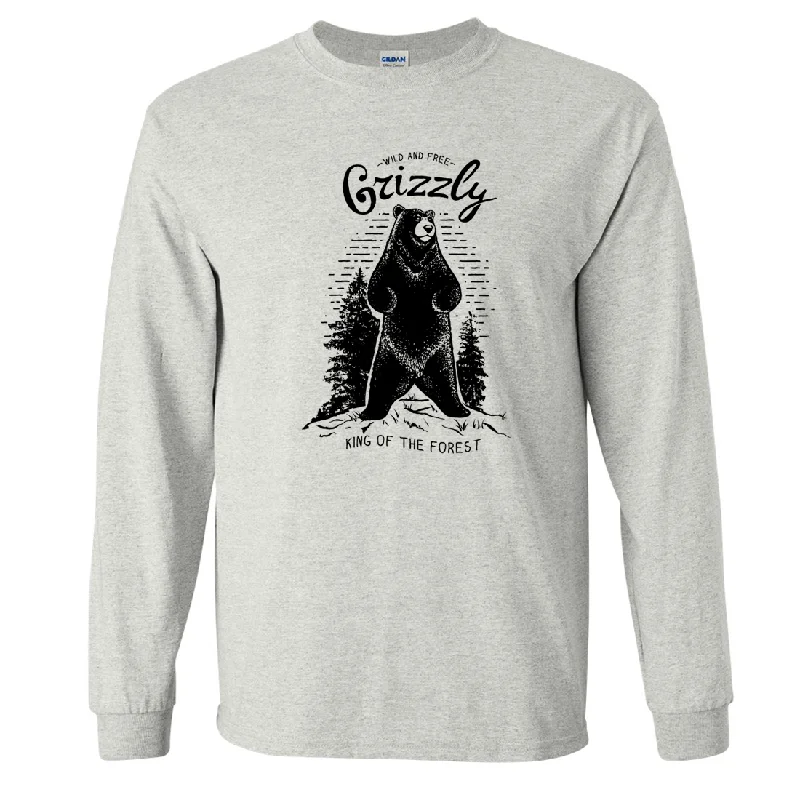 Women's Hooded Sweatshirts with Damask LiningWild And Free Grizzly Long Sleeve Shirt