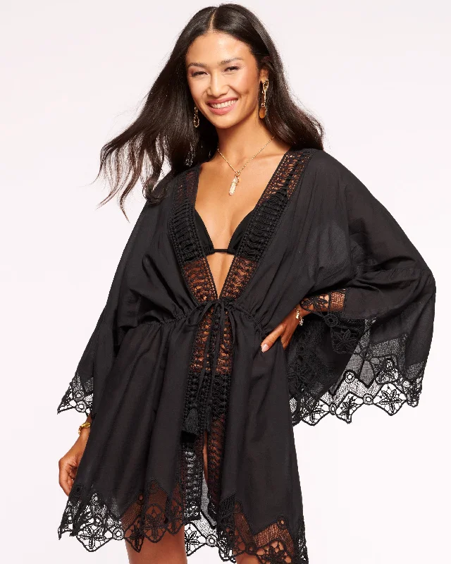 Women's Asymmetrical DressesApril Lace Coverup Mini Dress