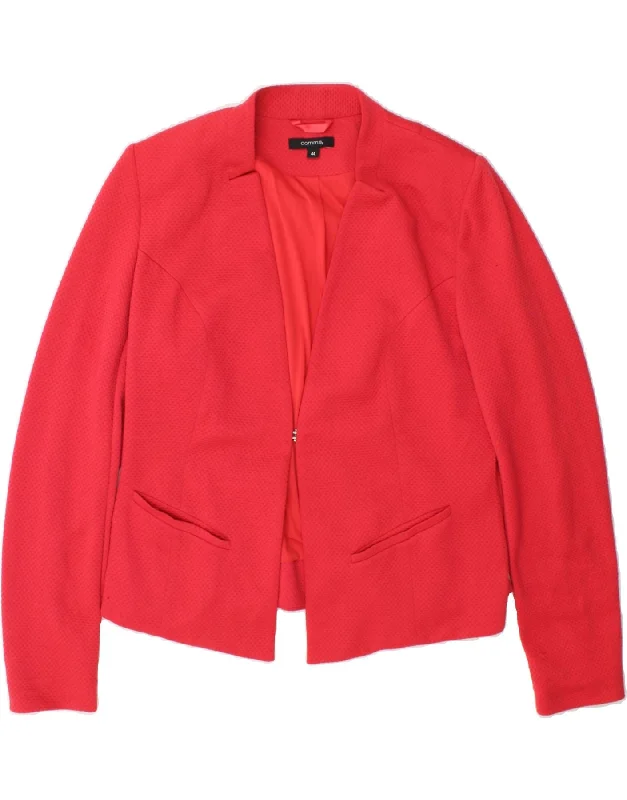 Women's Coats with Fur Trimmed ButtonsCOMMA, Womens Blazer Jacket IT 44 Medium Red Polyester