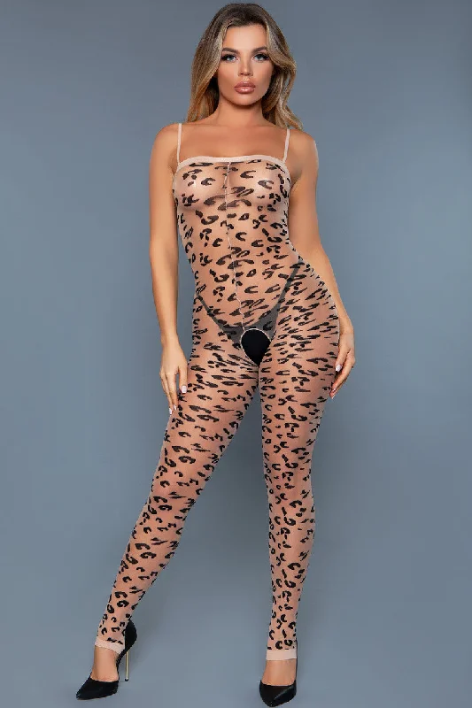 seamless lace hipster pantiesLuscious Leopard Bodystocking