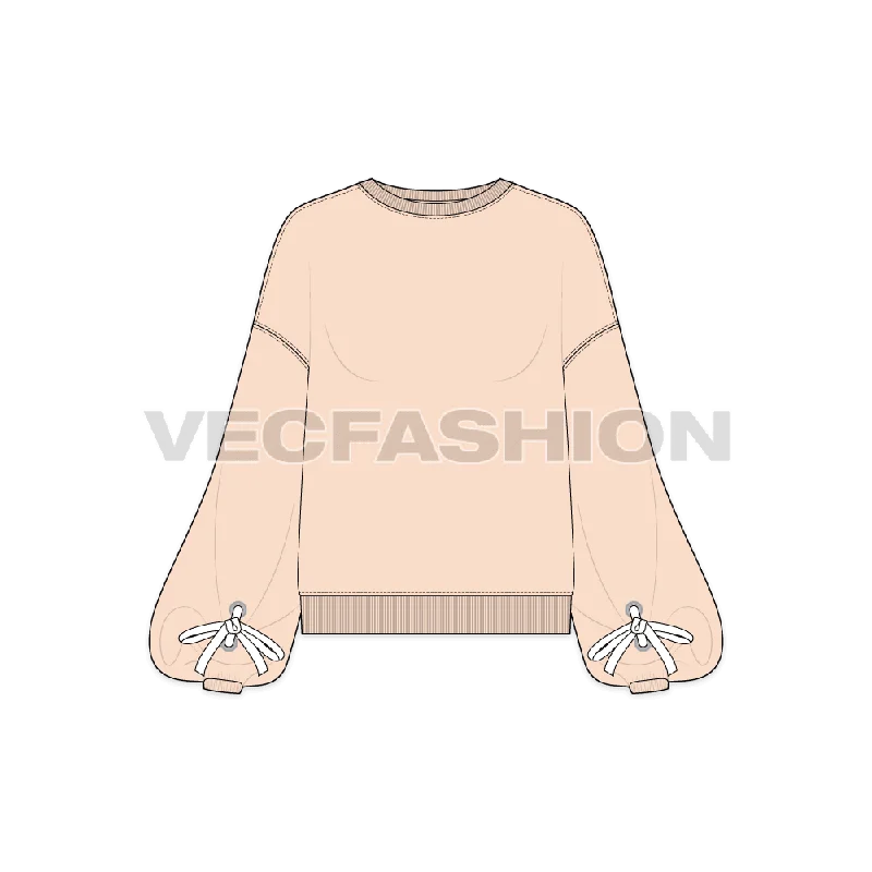 Women's Hooded Sweatshirts with Snap ButtonsWomen Baggy Pullover Sweater Vector Set