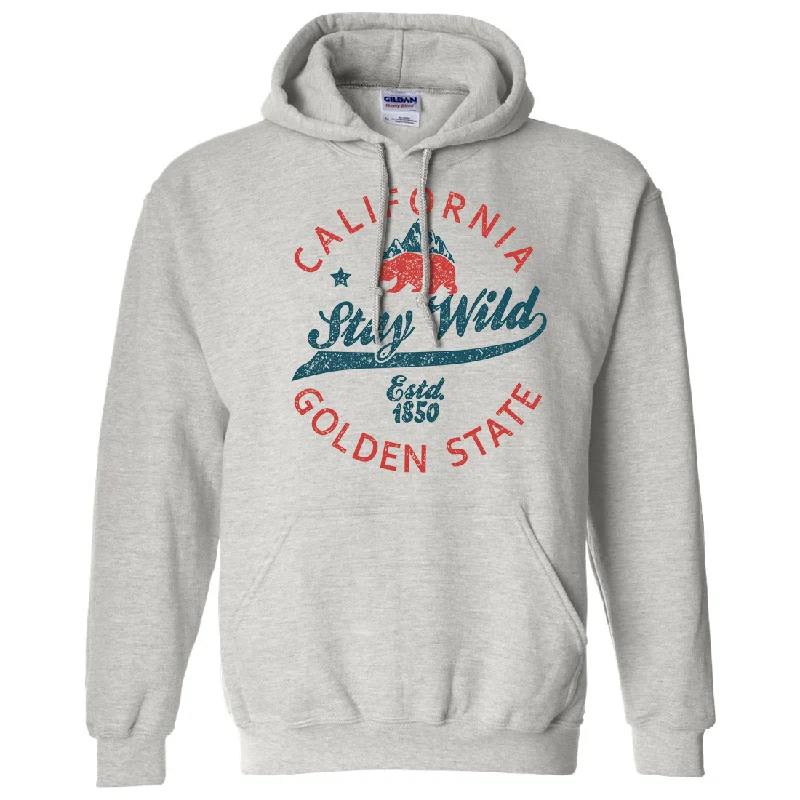 Women's Hooded Sweatshirts with Jacquard LiningCalifornia Stay Wild Sweatshirt Hoodie