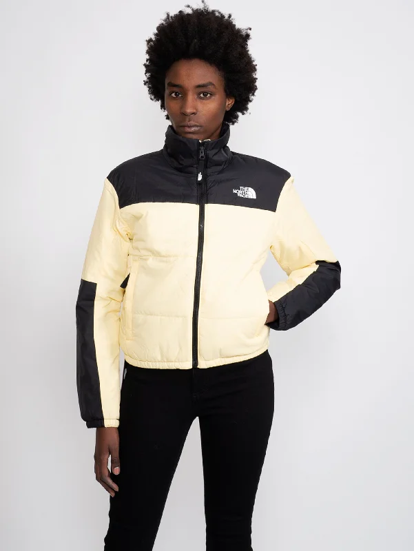 Women's Parka CoatsGiacca Imbottita Color Block Giallo/Nero