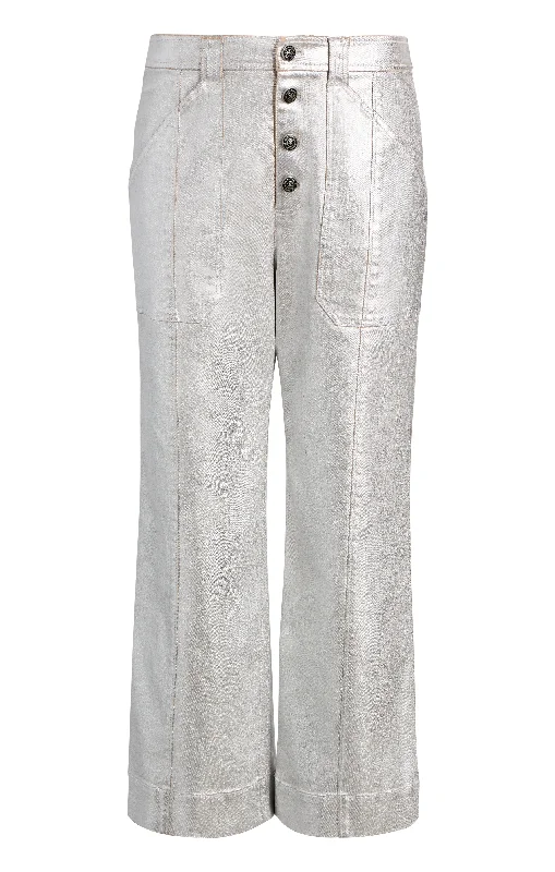 Women's Jodhpurs with Square CollarTextured Foil Benji Pant