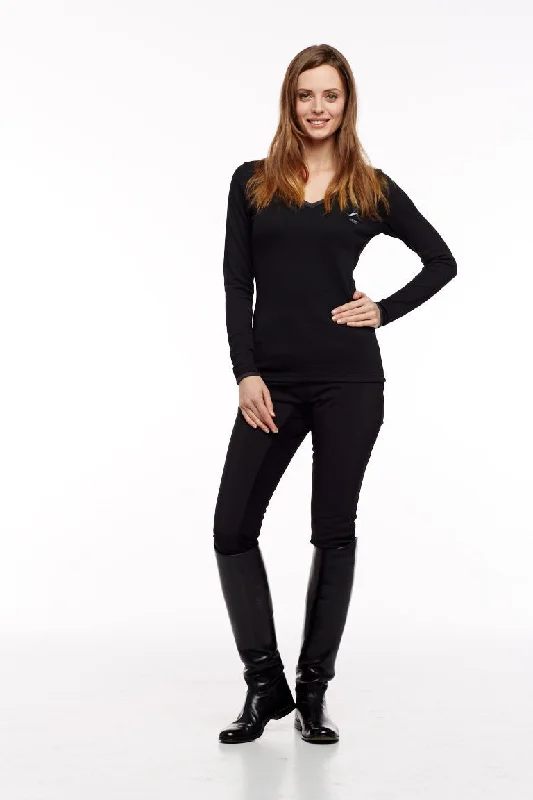 Women's Hooded Sweatshirts with Soft FabricArista Equestrian V-Neck Merino Wool Long Sleeve Sweater - Women's (CLEARANCE) REG. PRICE 130.00