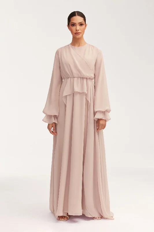 Women's Sheath DressesAara Chiffon Maxi Dress -  Jasmine Pink