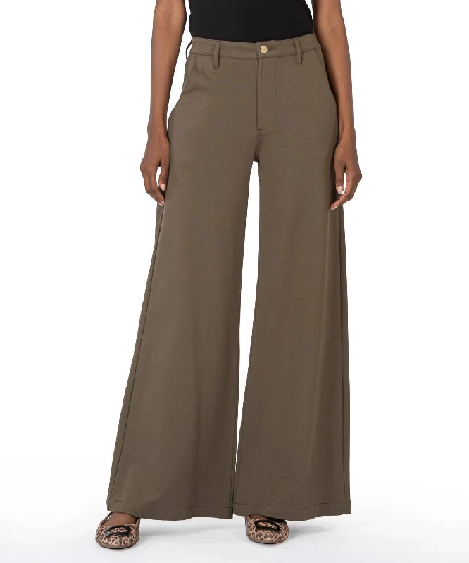 Women's Jodhpurs with Peter Pan CollarMeg Wide Leg Pants In Olive