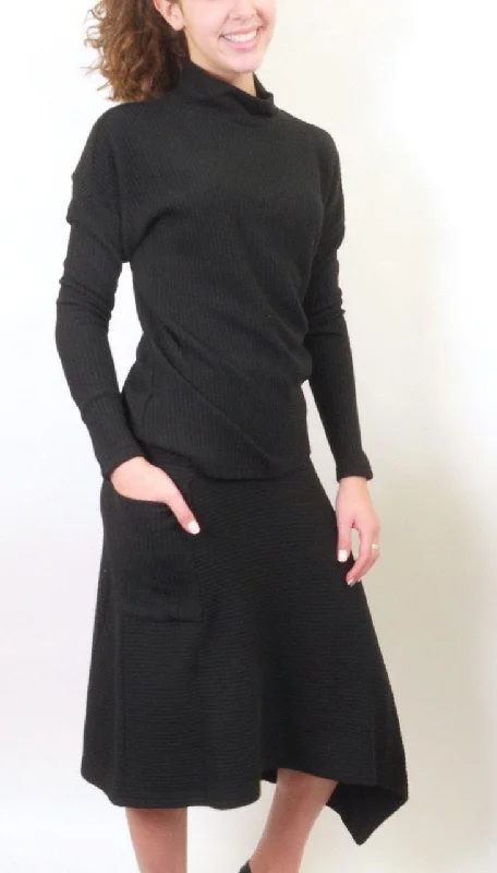 Women's Stylish SkirtsMaxmrkt Knit Ribbed Skirt