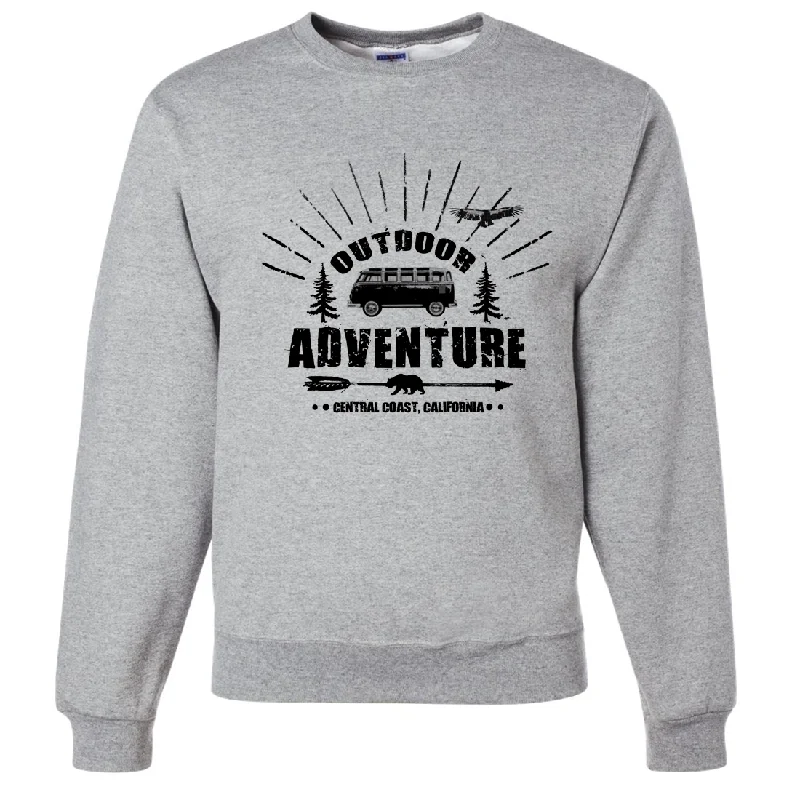 Women's Hooded Sweatshirts with Elastic WaistCalifornia Outdoor Adventure Crewneck Sweatshirt