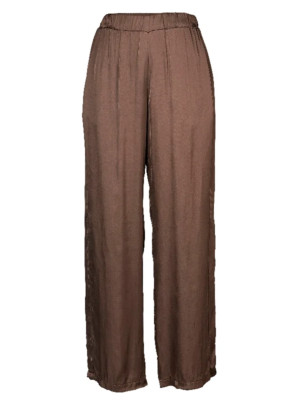  Women's High-Waisted PantsVALINA trousers - Dark Brown