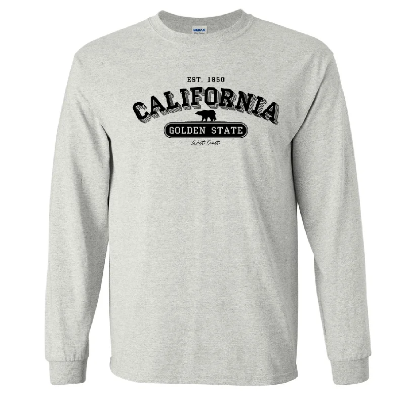 Women's Hooded Sweatshirts with Front PocketsCalifornia Golden State 1850 Long Sleeve Shirt