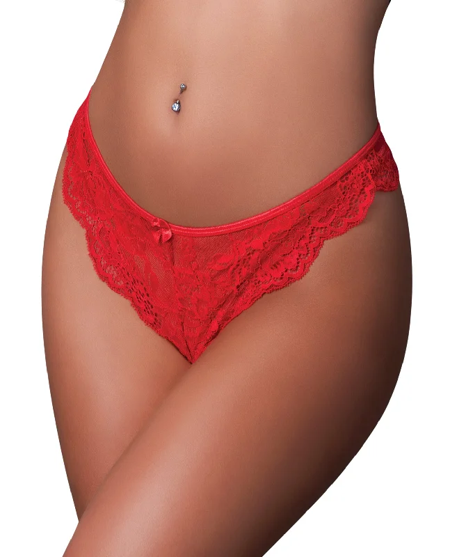 plus-size wireless mastectomy bras with paddingMagic Silk Sugar High Split Crotch Panty - Red