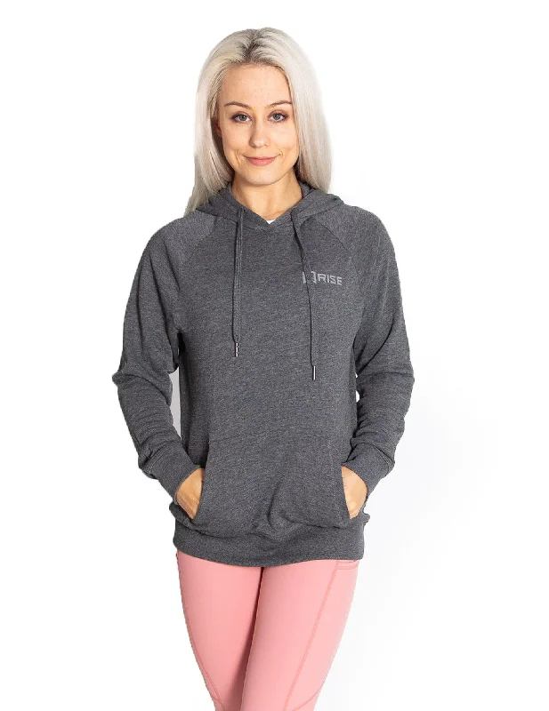 Women's Hooded Sweatshirts with Jacquard LiningSIGNATURE PULLOVER HOODIE - GREY MARL