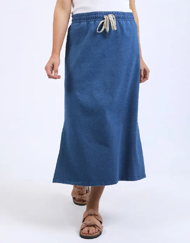 Women's Minimalist SkirtsTravel Skirt - Denim Blue