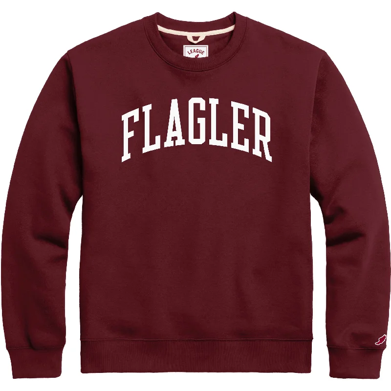 Women's Hooded Sweatshirts with Loose WaistFlagler Arch Essential Crew in Maroon