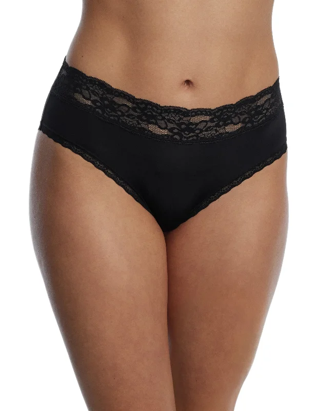 seamless modal fiber high-waisted pantiesGoddess Lace Trim Hipster