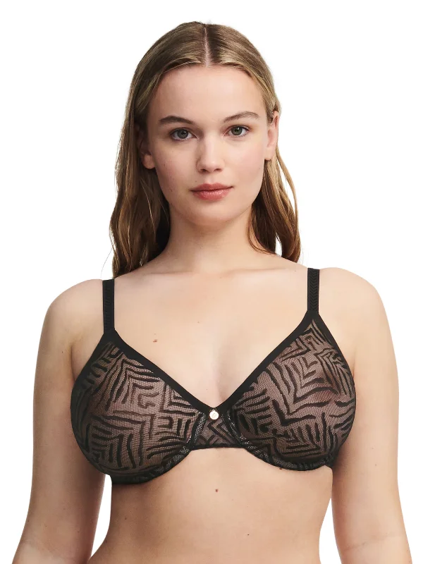 lace-trimmed sleep camisolesChantelle Graphic Allure Sheer Unlined Underwire Bra