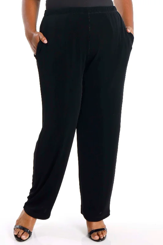 Women's Jodhpurs with Shawl CollarVikki Vi Classic Black Pant w/ Pockets