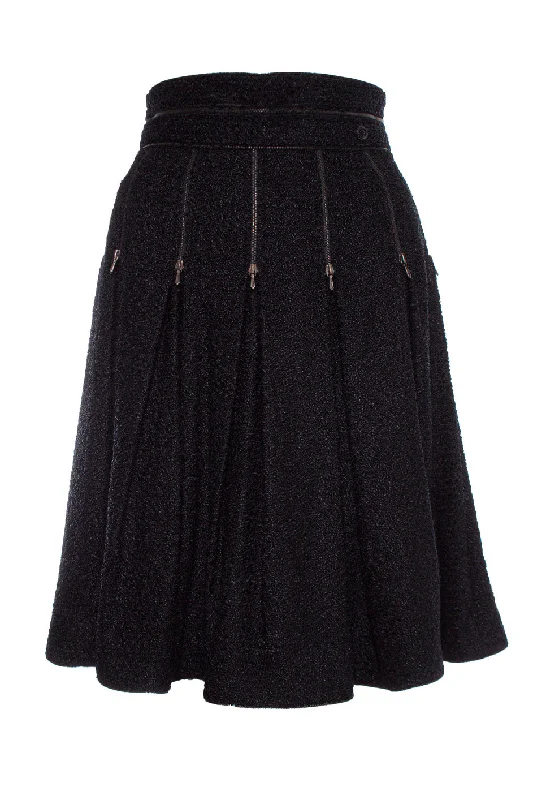 Women's Zip-Up SkirtsBoucle skirt with zippers.