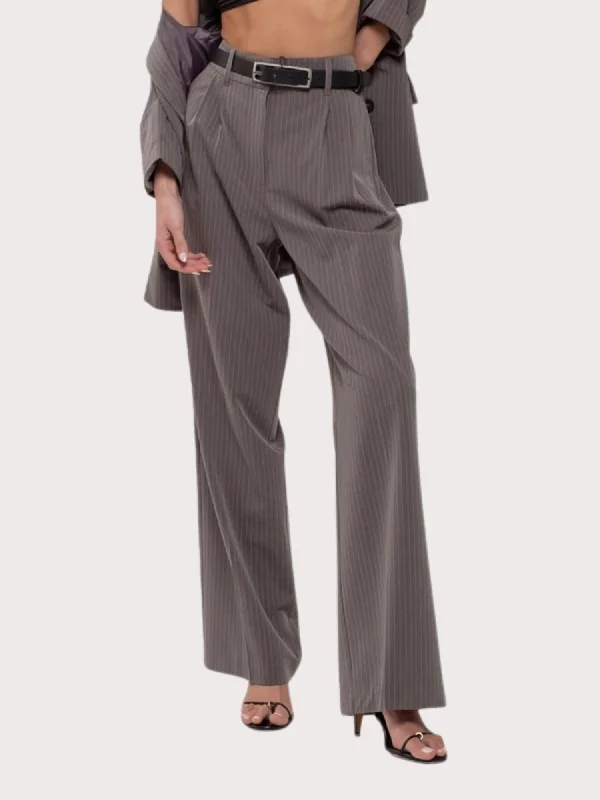 Women's CulottesPinstripe Trouser In Gray