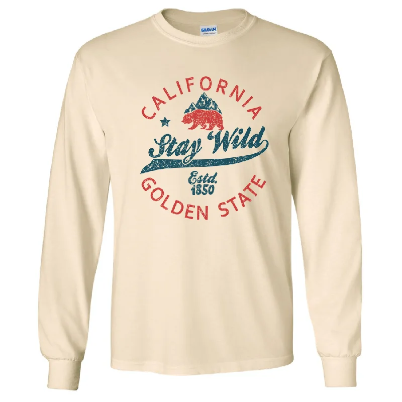 Women's Hooded Sweatshirts with Cozy FabricCalifornia Stay Wild Long Sleeve Shirt